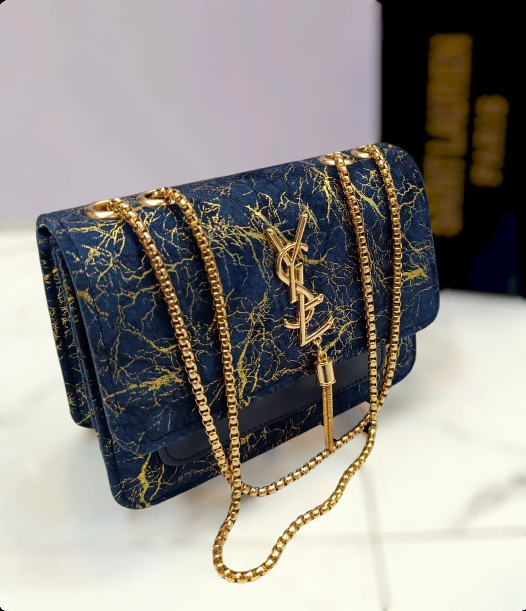 High Quality YSL Stylish Cross Body Bag with Beautiful Chain