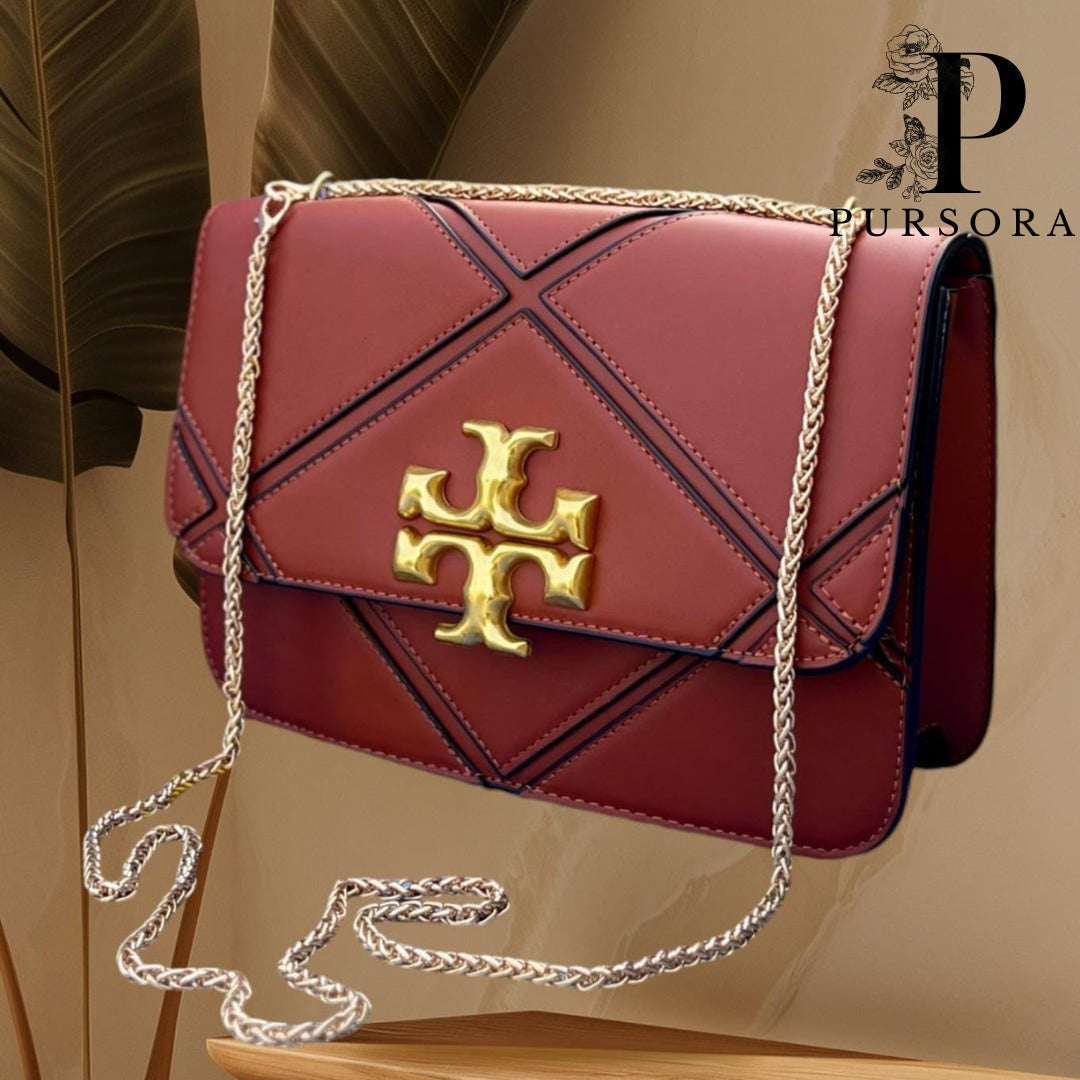 Stylish Tory Crossbody Bag with High-Quality Long Chain